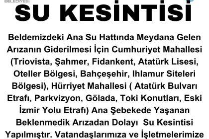 su kesintisi